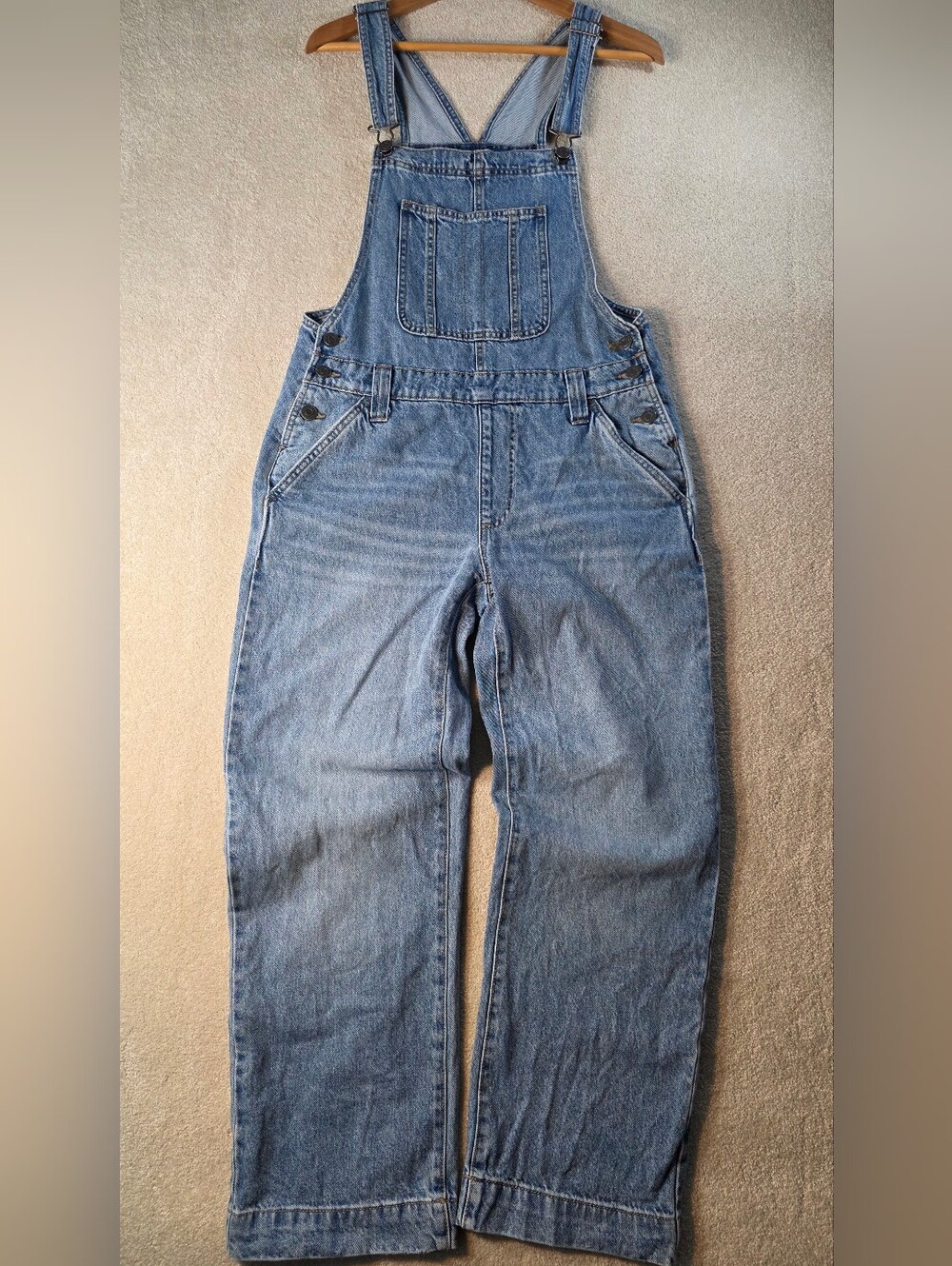 Cotton On Denim Overalls Relaxed Fit Wide Legs 90's Style Womens Size 6